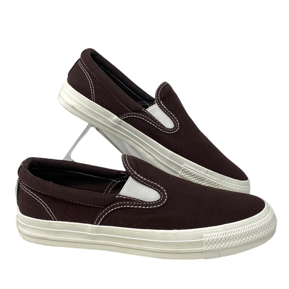 Converse Classic Slip On Low Top Canvas Brown Women's Sneakers Custom 171852C-BR - Picture 1 of 10